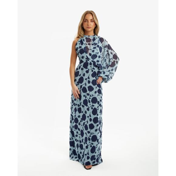 Baymo Adele Dress - M Blue Floral - Picture 1 of 6